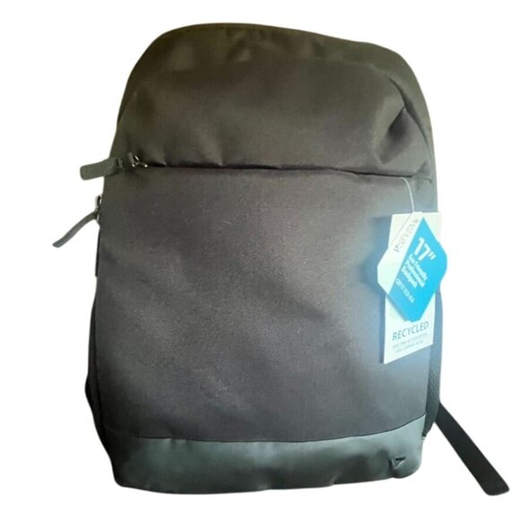 V Seven Recycled 17" Backpack With Adjustable Straps & Multiple Compartments - Picture 1 of 6